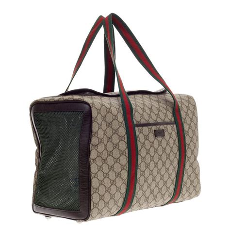 gucci cat family purse|Gucci pet carrier for sale.